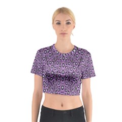 Ornate Forest Of Climbing Flowers Cotton Crop Top