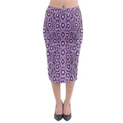 Ornate Forest Of Climbing Flowers Midi Pencil Skirt