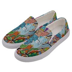 Supersonic Volcano Wizard Men s Canvas Slip Ons by chellerayartisans