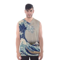 The Classic Japanese Great Wave Off Kanagawa By Hokusai Men s Basketball Tank Top by PodArtist