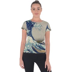 The Classic Japanese Great Wave Off Kanagawa By Hokusai Short Sleeve Sports Top 