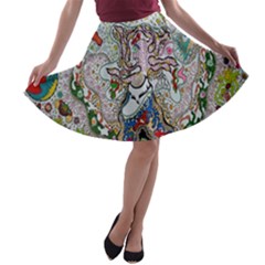 Transparent Volcano Fish A-line Skater Skirt by chellerayartisans