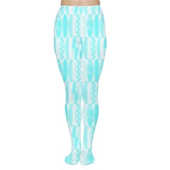 Aqua Blue Colored Waikiki Surfboards  Tights by PodArtist