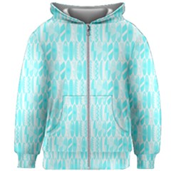 Aqua Blue Colored Waikiki Surfboards  Kids Zipper Hoodie Without Drawstring by PodArtist