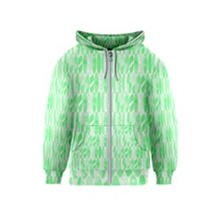 Bright Lime Green Colored Waikiki Surfboards  Kids  Zipper Hoodie by PodArtist