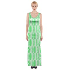 Bright Lime Green Colored Waikiki Surfboards  Maxi Thigh Split Dress by PodArtist