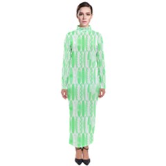 Bright Lime Green Colored Waikiki Surfboards  Turtleneck Maxi Dress by PodArtist