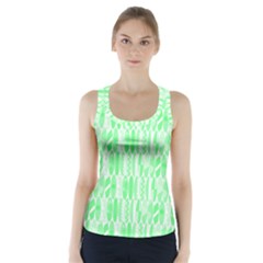 Bright Lime Green Colored Waikiki Surfboards  Racer Back Sports Top by PodArtist