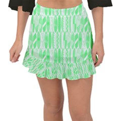 Bright Lime Green Colored Waikiki Surfboards  Fishtail Mini Chiffon Skirt by PodArtist