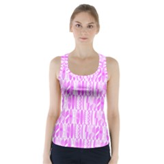 Bright Pink Colored Waikiki Surfboards  Racer Back Sports Top by PodArtist