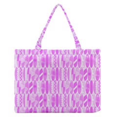 Bright Pink Colored Waikiki Surfboards  Zipper Medium Tote Bag by PodArtist