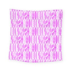 Bright Pink Colored Waikiki Surfboards  Square Tapestry (small) by PodArtist