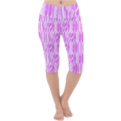 Bright Pink Colored Waikiki Surfboards  Lightweight Velour Cropped Yoga Leggings by PodArtist