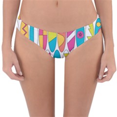 Mini Rainbow Colored Waikiki Surfboards  Reversible Hipster Bikini Bottoms by PodArtist