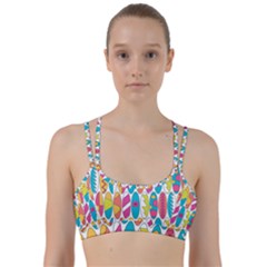 Mini Rainbow Colored Waikiki Surfboards  Line Them Up Sports Bra by PodArtist