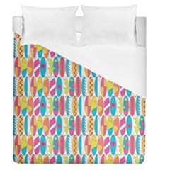 Rainbow Colored Waikiki Surfboards  Duvet Cover (queen Size) by PodArtist