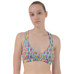 Rainbow Colored Waikiki Surfboards  Sweetheart Sports Bra by PodArtist