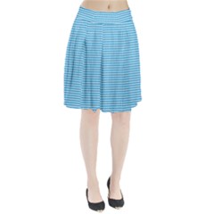 Oktoberfest Bavarian Blue And White Small Diagonal Diamond Pattern Pleated Skirt by PodArtist