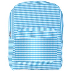 Oktoberfest Bavarian Blue And White Small Diagonal Diamond Pattern Full Print Backpack by PodArtist