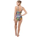 Watercolor Mermaid High Neck One Piece Swimsuit View2