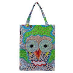 Cosmic Owl Classic Tote Bag by chellerayartisans