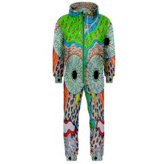 Cosmic Owl Hooded Jumpsuit (men)  by chellerayartisans