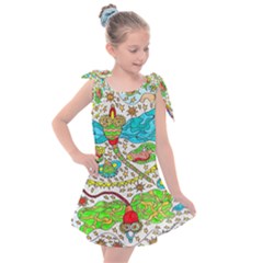 Cosmic Dragonflies Kids  Tie Up Tunic Dress by chellerayartisans