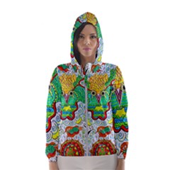 Cosmic Coocoobird Hooded Windbreaker (women) by chellerayartisans