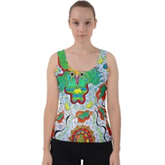 Cosmic Coocoobird Velvet Tank Top by chellerayartisans