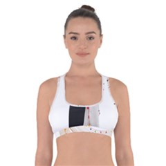 Indiahandycrfats Women Fashion White Dupatta With Multicolour Pompom All Four Sides For Girls/women Cross Back Sports Bra by Indianhandycrafts