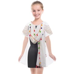 Indiahandycrfats women Fashion White Dupatta with Multicolour Pompom all four sides for Girls/women Kids  Smock Dress