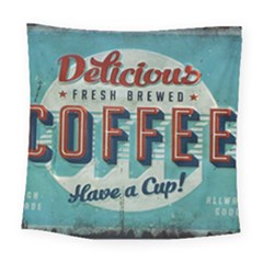Delicious Coffee Square Tapestry (large)