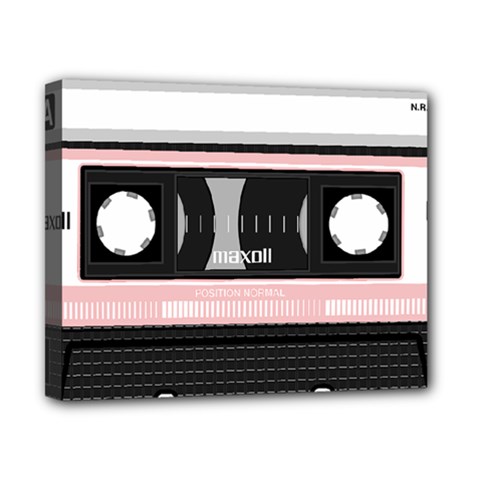 Pink Compact Cassette Canvas 10  X 8  (stretched) by snowwhitegirl