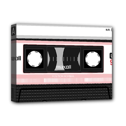 Pink Compact Cassette Deluxe Canvas 16  X 12  (stretched)  by snowwhitegirl