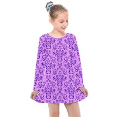 Victorian Violet Kids  Long Sleeve Dress