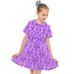 Victorian Violet Kids  Short Sleeve Shirt Dress by snowwhitegirl