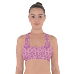 Victorian Pink Ornamental Cross Back Sports Bra by snowwhitegirl