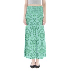 Victorian Teal Ornamental Full Length Maxi Skirt