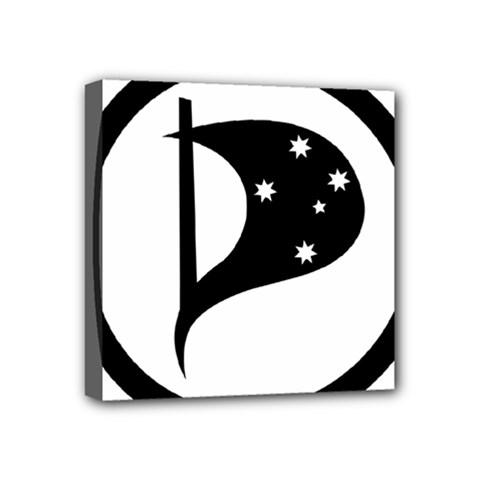 Logo Of Pirate Party Australia Mini Canvas 4  X 4  (stretched) by abbeyz71