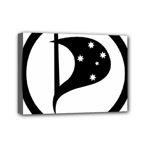 Logo Of Pirate Party Australia Mini Canvas 7  X 5  (stretched) by abbeyz71