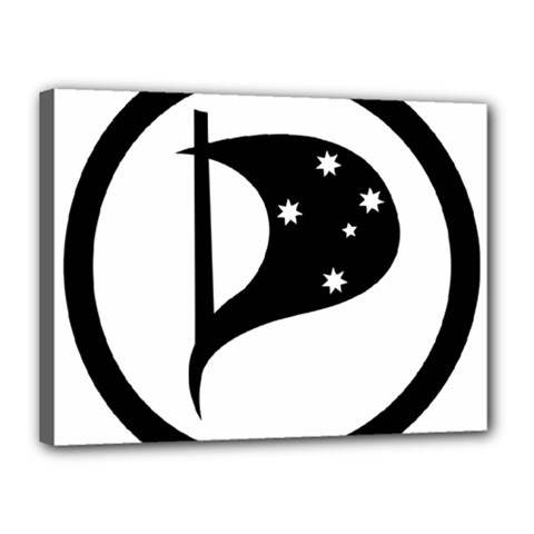 Logo Of Pirate Party Australia Canvas 16  X 12  (stretched) by abbeyz71