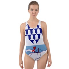 Flag Map Of Belfast Cut-out Back One Piece Swimsuit by abbeyz71