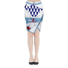 Flag Map Of Belfast Midi Wrap Pencil Skirt by abbeyz71