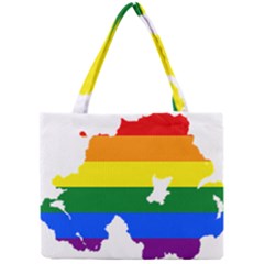 Lgbt Flag Map Of Northern Ireland Mini Tote Bag by abbeyz71