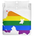 LGBT Flag Map of Northern Ireland Duvet Cover (Queen Size) View1