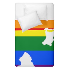 Lgbt Flag Map Of Northern Ireland Duvet Cover Double Side (single Size)