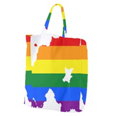 Lgbt Flag Map Of Northern Ireland Giant Grocery Tote by abbeyz71