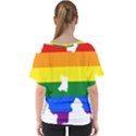 LGBT Flag Map of Northern Ireland V-Neck Dolman Drape Top View2