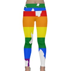 Lgbt Flag Map Of Northern Ireland Lightweight Velour Classic Yoga Leggings by abbeyz71