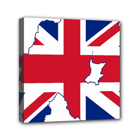 Union Jack Flag Map Of Northern Ireland Mini Canvas 6  X 6  (stretched) by abbeyz71